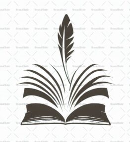 Offenes Buch und Feder
